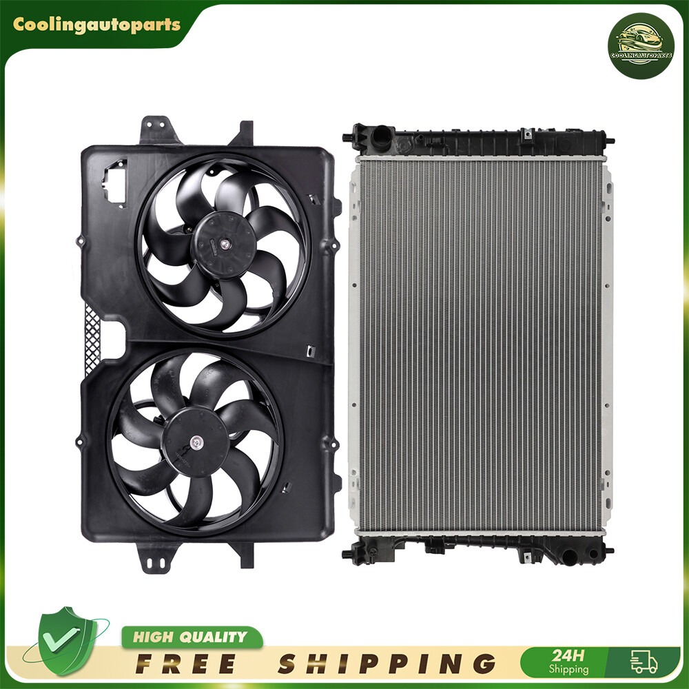Radiator Aluminum & Radiator Condenser Cooling Fan Kit For 2008-2012 Ford Escape