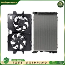 Radiator Aluminum & Radiator Condenser Cooling Fan Kit For 2008-2012 Ford Escape