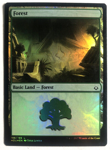 Forest (198) Foil - Hour of Devastation MTG