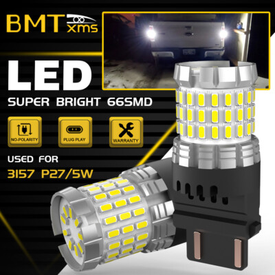 2x White LED 3156 3157 Backup Reverse Light Bulbs For 2001-2010 Ford Sport Trac