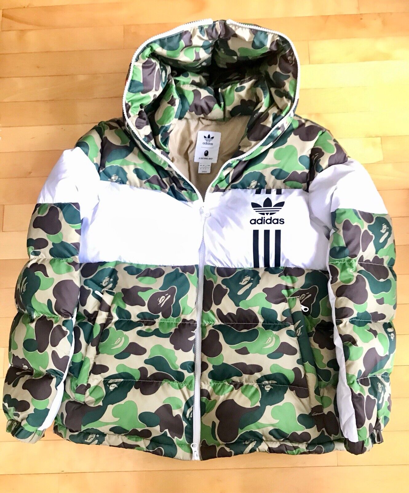 A bathing ape adidas shark jacket S camo limited bape | eBay