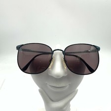 Vintage Marchon Fortune Marble Blue Metal Oval Sunglasses FRAMES ONLY Italy