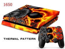 Sony PS4 Console and Controller Skins / Decal -- Thermal Pattern  1650 