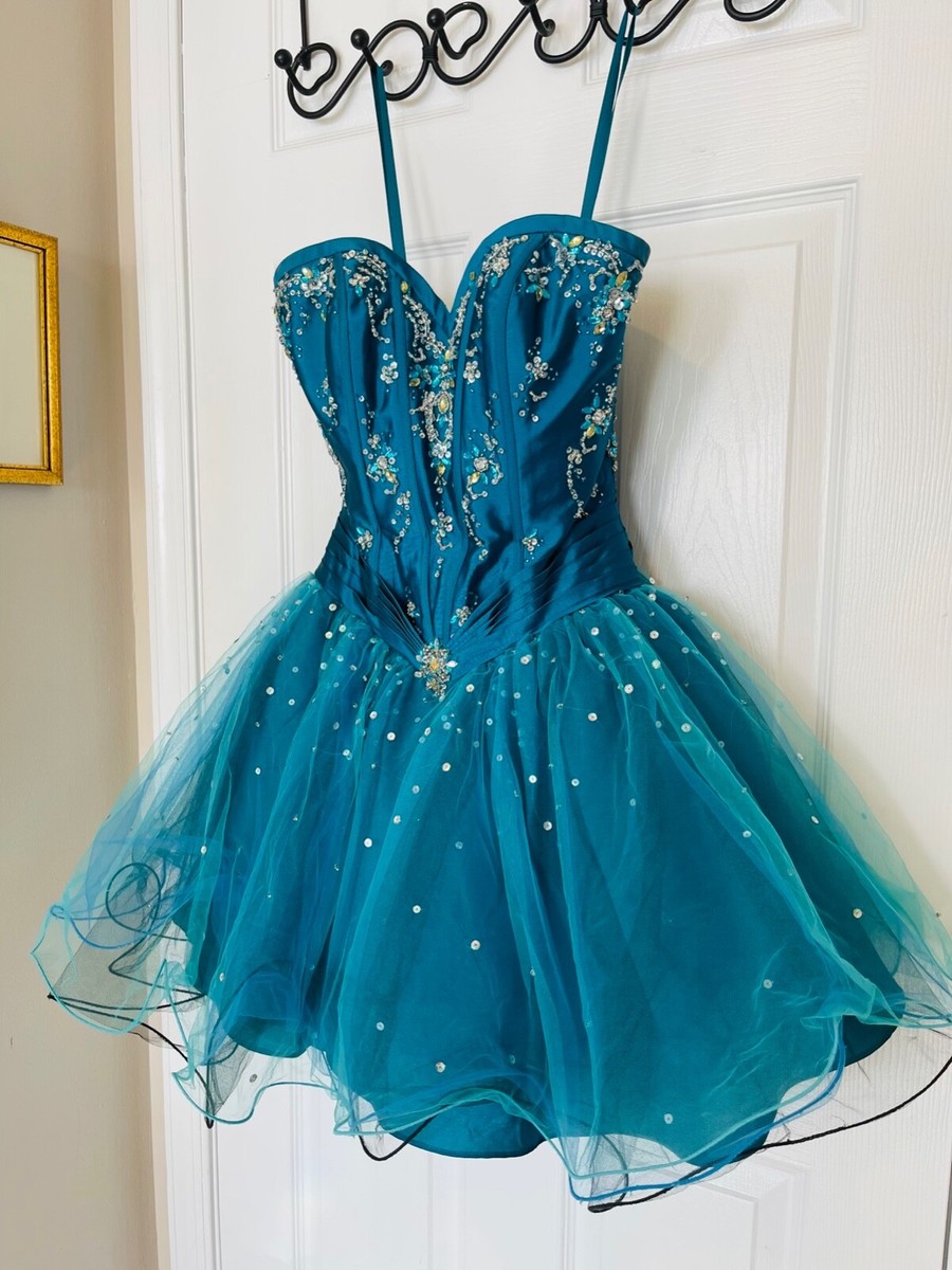 vintage evening gown dresses Ever-Pretty ever CABARET|Sequin Drop Shoulder Sleeve Beaded Formal Dress Flapper Dress In Sky Blue Size 20