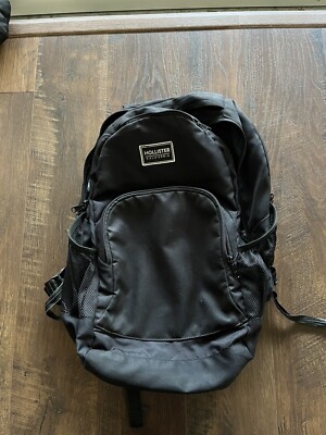 Hollister Black 18” Nylon Backpack | eBay display picture 2