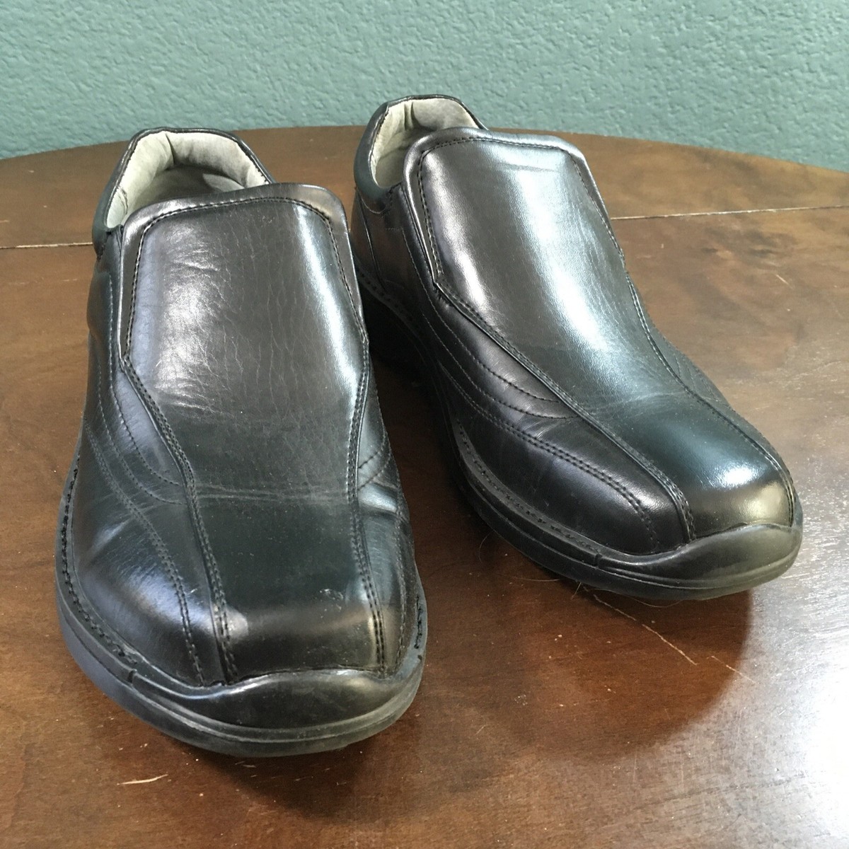 Deer Stags 902 Collection Mens Slip-On Casual Dress Shoes, Black Leather,  10 NEW | eBay