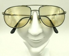 Vintage Lamy E015 F607 Ray F Silver Gray Metal Pilot Sunglasses FRAMES ONLY