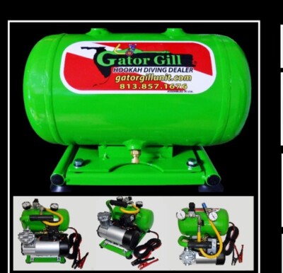 Hookah Diving aluminum tank 12-volt Elite series Dive compressor 2 diver 3.4cfm.