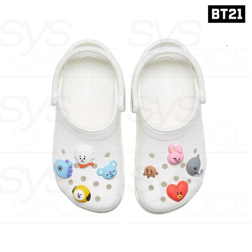 JUEGO DE 8 dijes de colaboración JIBBITZ BT21 x CROCS + número de seguimiento - Imagen 3 de 4