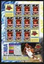 Ghana 2006 - NBA Detroit Pistons - Al Harrington - Sheet of 12 Stamps - MNH