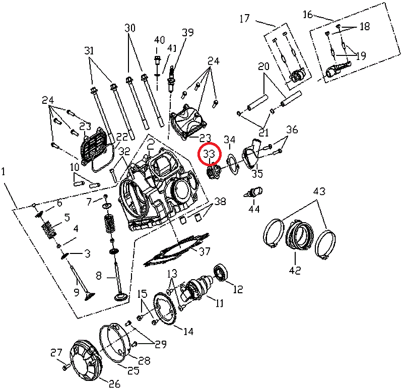 *M-310* Original OEM THERMOSTAT ASSY TRITON ACCESS REACTOR OUTBACK