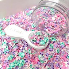 FAKE Atlantis Seashell, Ocean Polymer Clay Sprinkle Mix NOT EDIBLE D16-34