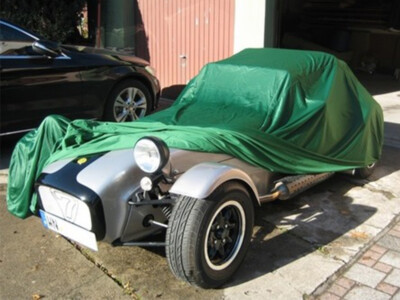 Movendi Vollgarage Schutzdecke Car-Cover Indoor Satin Grün für Lotus Super Seven