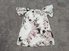 Lulus Dream of You Mini Shift Dress Womens Small Off The Shoulder Floral Lined