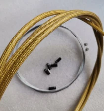 JAGWIRE BRAIDED GOLD CGX BRAKE HOSE CABLE KIT FITS SRAM SHIMANO ROAD MTB CNC CAP