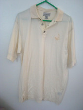 Cutter  Buck Polo Shirt Mens Size L Short Sleeve Golf Ivory Color