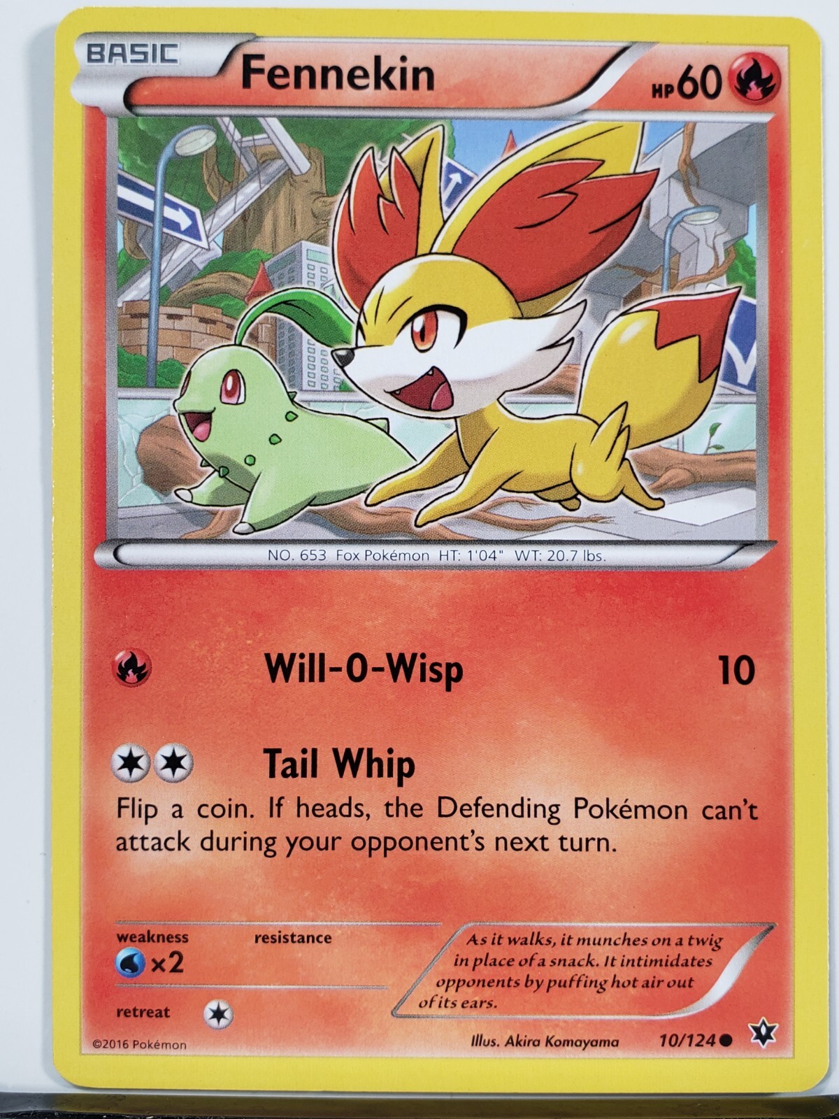 Fennekin 10/124 VLP / NM - XY Fates Collide Pokemon Card - $2 Combined Ship