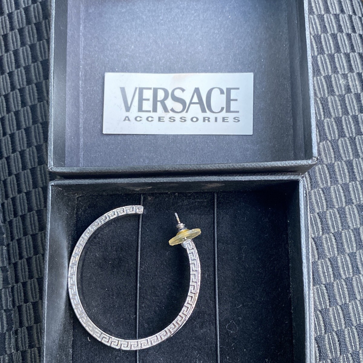 Vintage Versace Silver Hoop (single Earring) UK