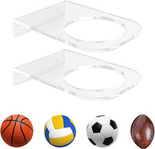 Basketball Holder Wall Mount Acrylic Football Display Rack Invisible Clear Ball