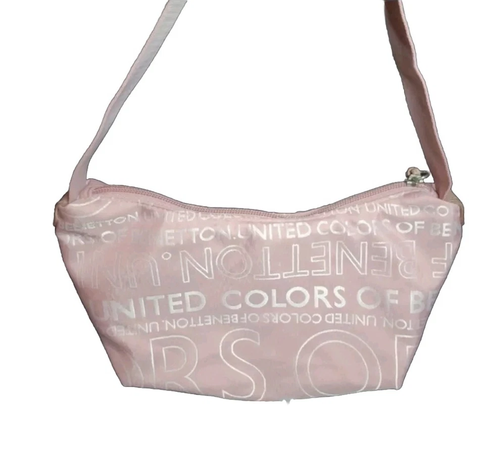 United Colors of Benetton Rosa Pequeño Bolso de Hombro Bolso de Mano Nuevo De Colección  Foto 3 de 4