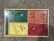 Wooden Horse Pony Stencil Kit Set with Wooden Storage Box Kids Craft