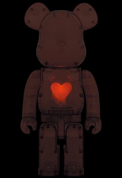 BE@RBRICK EMOTIONALLY UNAVAILABLE Clear Red Heart 1000 BE@RBRICK EMOTIONALLY UNAVAILABLE Clear Red Heart 1000