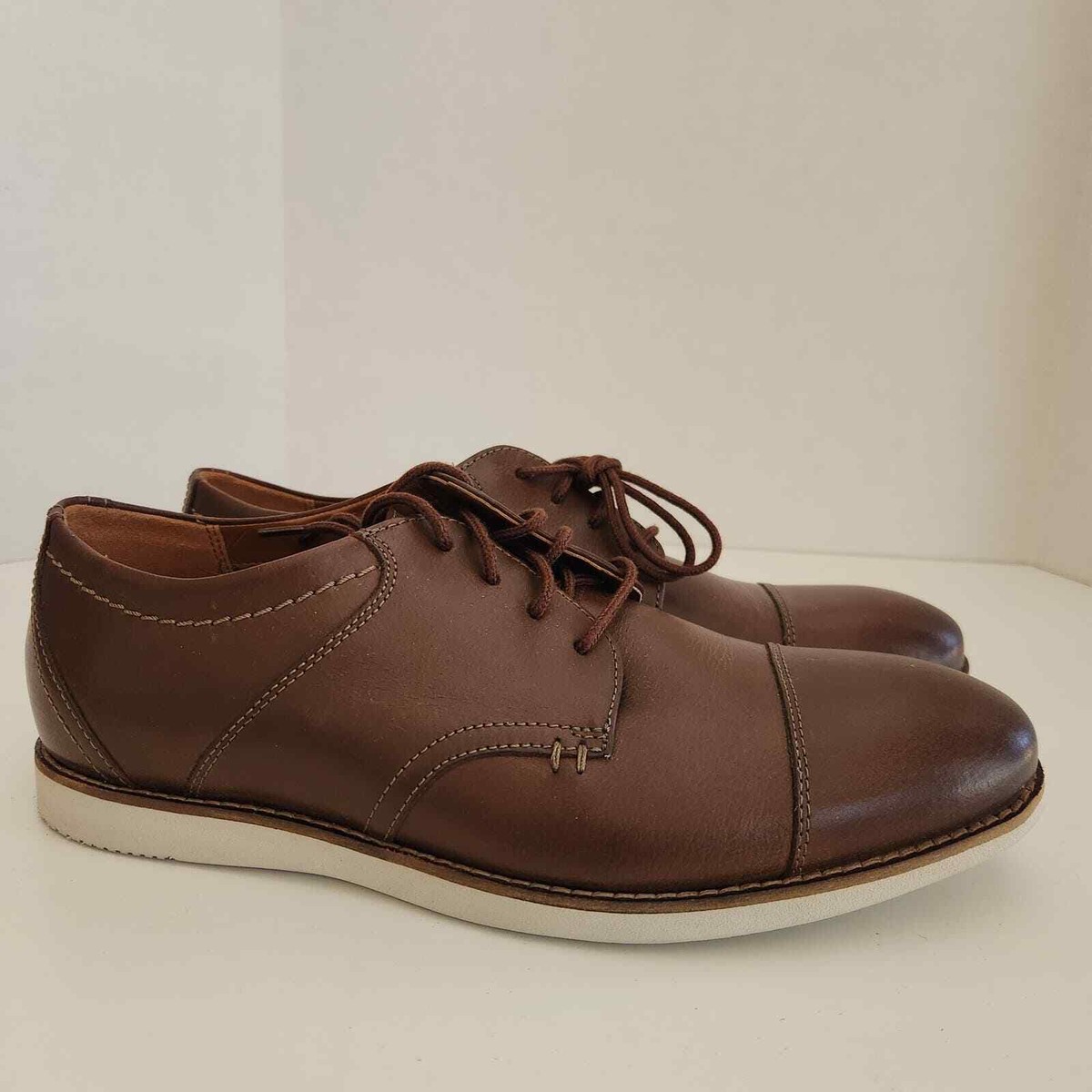 Clarks mens Raharto Vibe Oxford, Tan Leather, 7.5 US | eBay