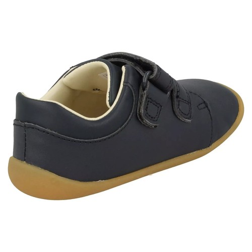 Clarks Boys Girls Pre Walking Shoes Roamer Craft Navy Leather Toddler - Picture 3 of 4
