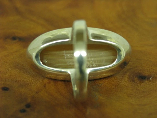 Anello In Argento 835 Con Incastonatura In Achat Da 8,0ct / Argento 925 / 6,3g - Immagine 3 di 3