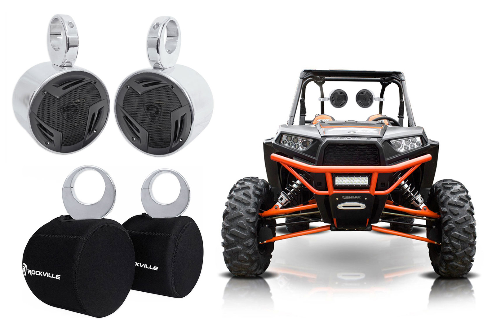 2 Колонки Rockville 525 Silver Tower Корпуса Водонепроницаемые чехлы для RZRATVUTV 22390₽