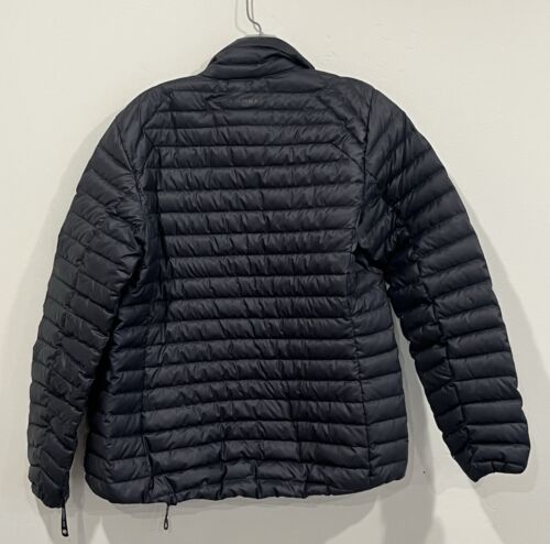 Mammut Puffer Jacket Woman Unisex Dark Blue Hooded Pertex Quantum Full-Zip Sz S - Picture 10 of 11