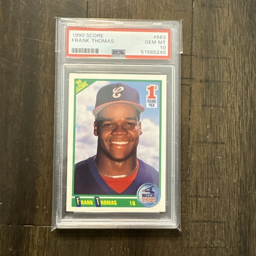 Frank Thomas 1990 Score Rc Rookie Card #663 Psa 10 Gem Mint 1St Round Draft Pick