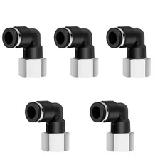 5PCS Pneumatic Female Elbow 3/8" Tube OD x 1/4" NPT Thread Push to Connect Fi...
