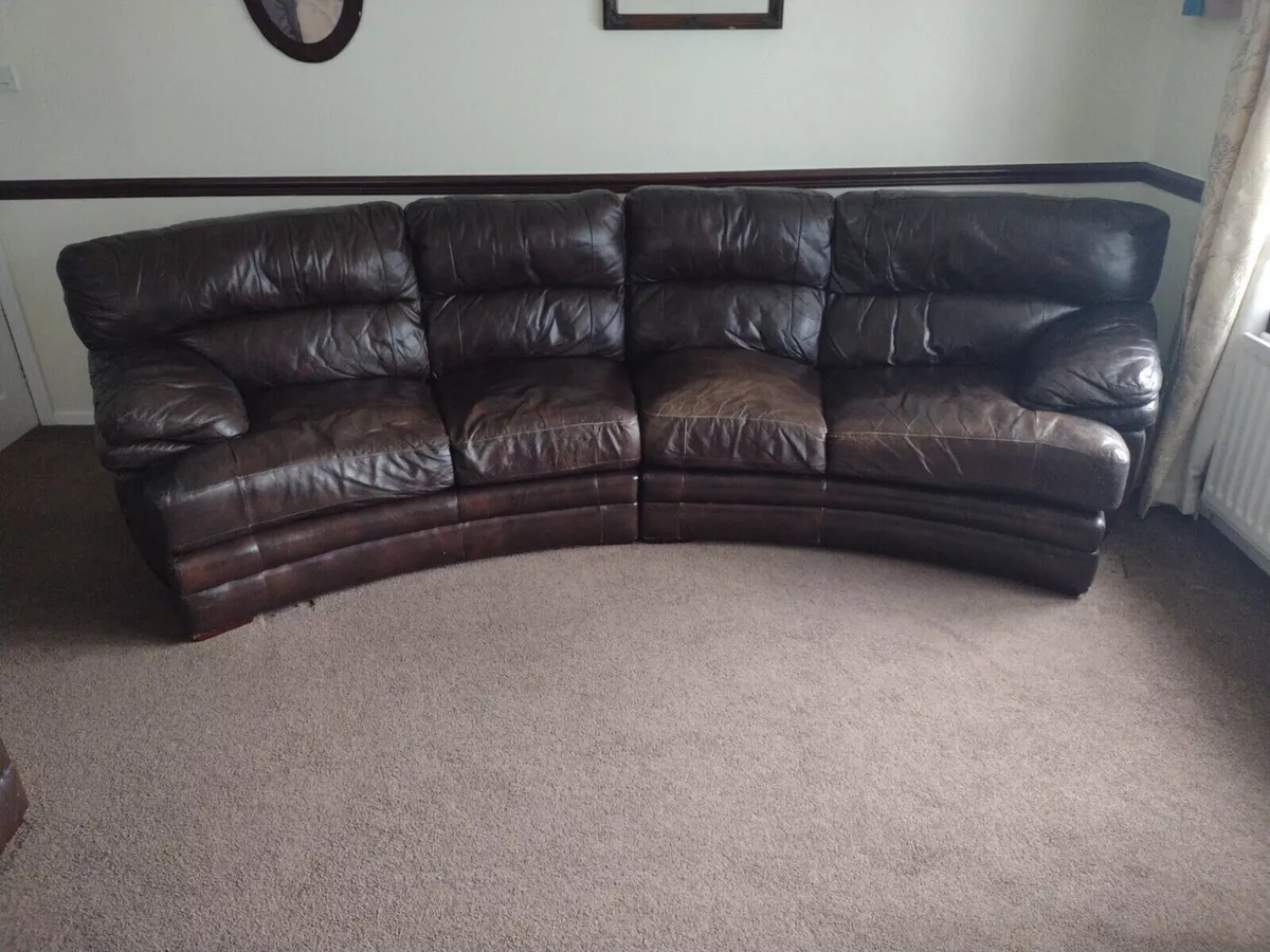 Second hand leather sofas sale deals ebay