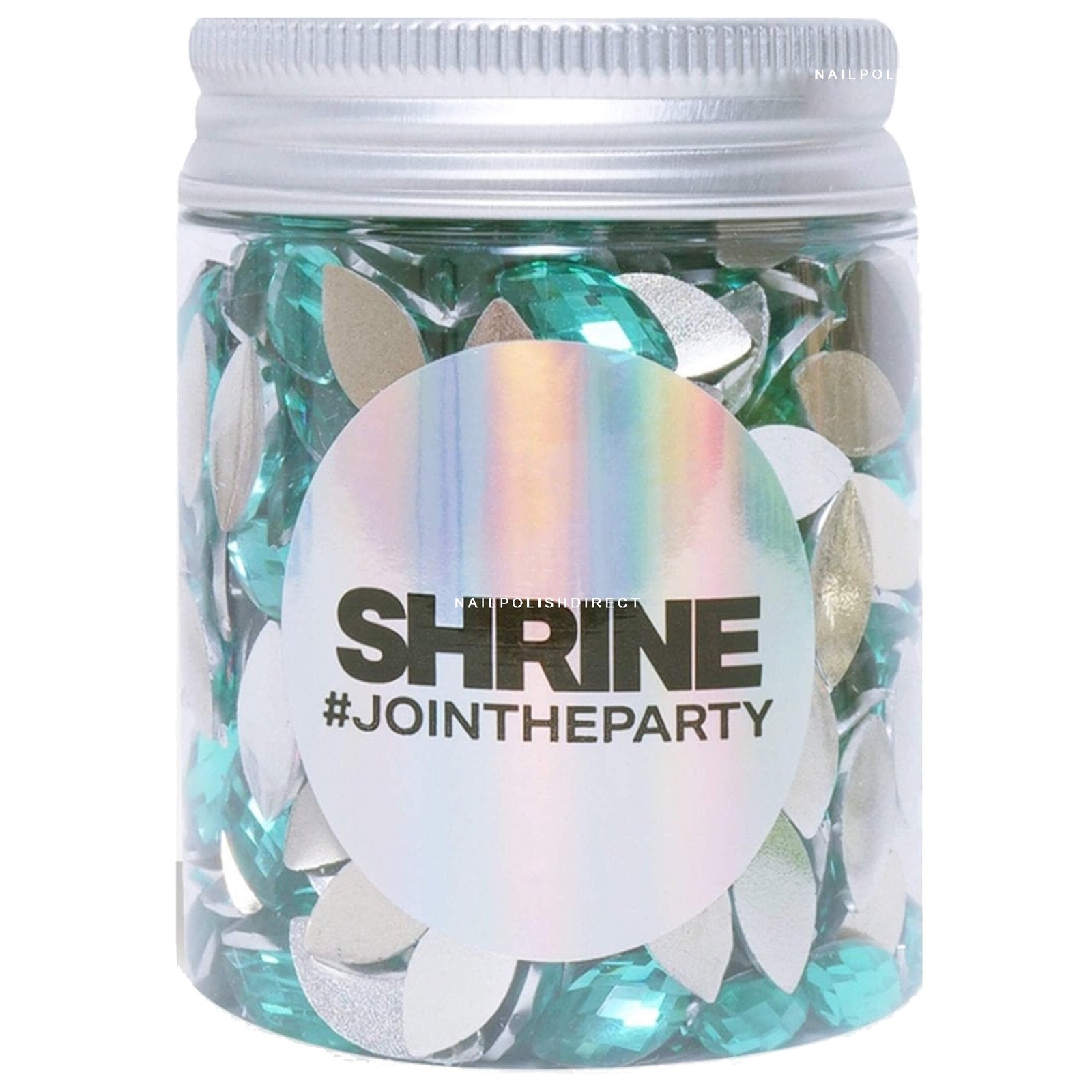 Shrine Individual Loose Face, Hair And Body Jewels Pot - Opal - Aqua