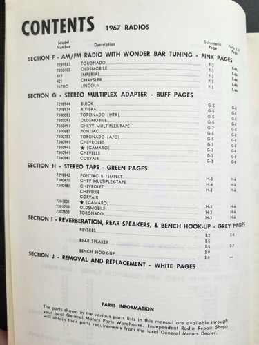 General Motors 1967 - manual de servicio de radio Delco - Imagen 3 de 10
