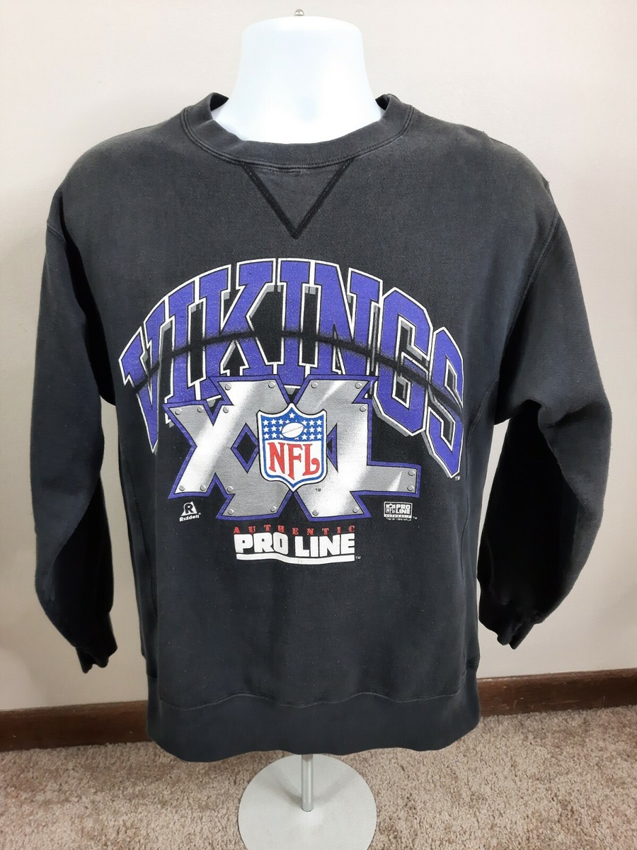 Vintage 90s Minnesota Vikings Sweatshirt Medium NFL Pro Line 
