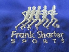 Vintage FRANK SHORTER Olympic GOLD Marathon SM Running Jacket BLUE