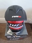Tuzo V370 Motorcycle Crash Helmet w Visor Small Matt Black NEW Boxed With Bag
