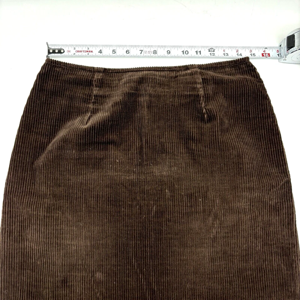 Винтажная коричневая вельветовая юбка-карандаш на молнии 80-е 90-е Karen Kane Lifestyle 10 29x19,5 дюйма - Изображение 4 из 4