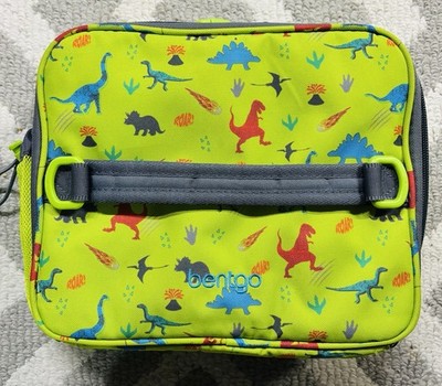 Bentgo Kids Prints Insulated Lunch Bag/Box - Green Dinosaur (Zip - 11x9x4)
