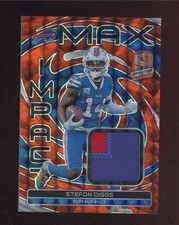 2023 Spectra Max Impact Orange Neon Stefon Diggs Bills 2-Color Patch