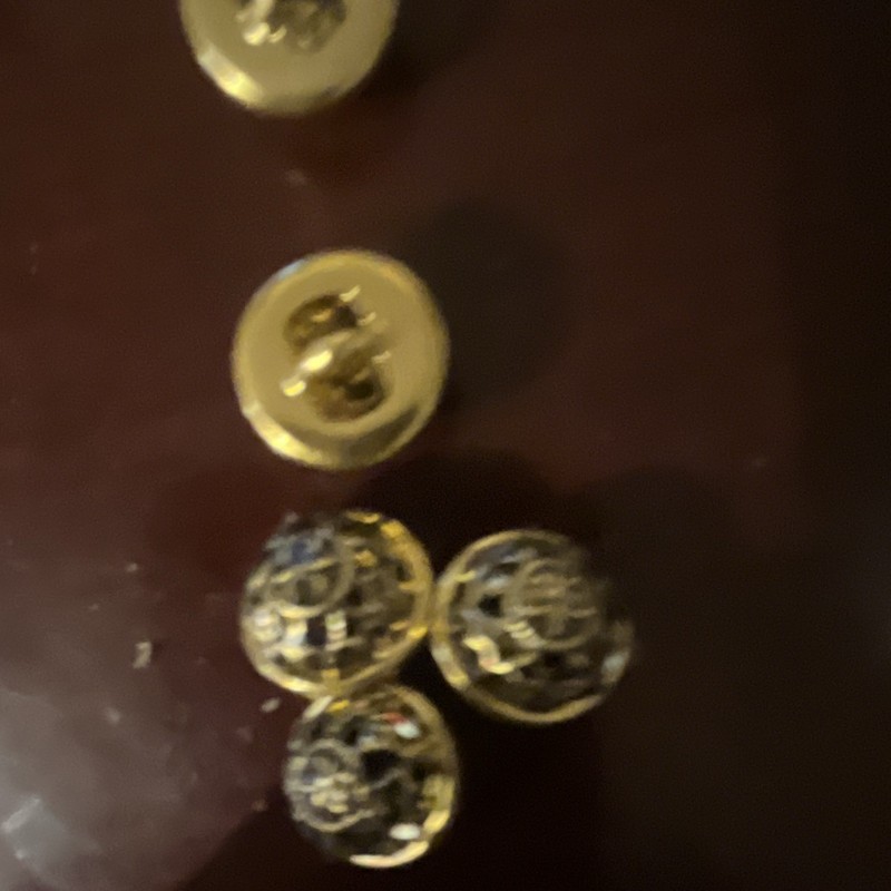 Lot of 3 Gold Tone Filigree Round Metal Shank Sewing Buttons (lot of 15)