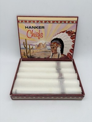 Vintage Hanker Chiefs Native American Hand Rolled Handkerchiefs Unused In OG Box