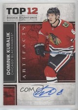 2019-20 Upper Deck Artifacts Top 12 Rookie Signatures Dominik Kubalik Auto 1e15