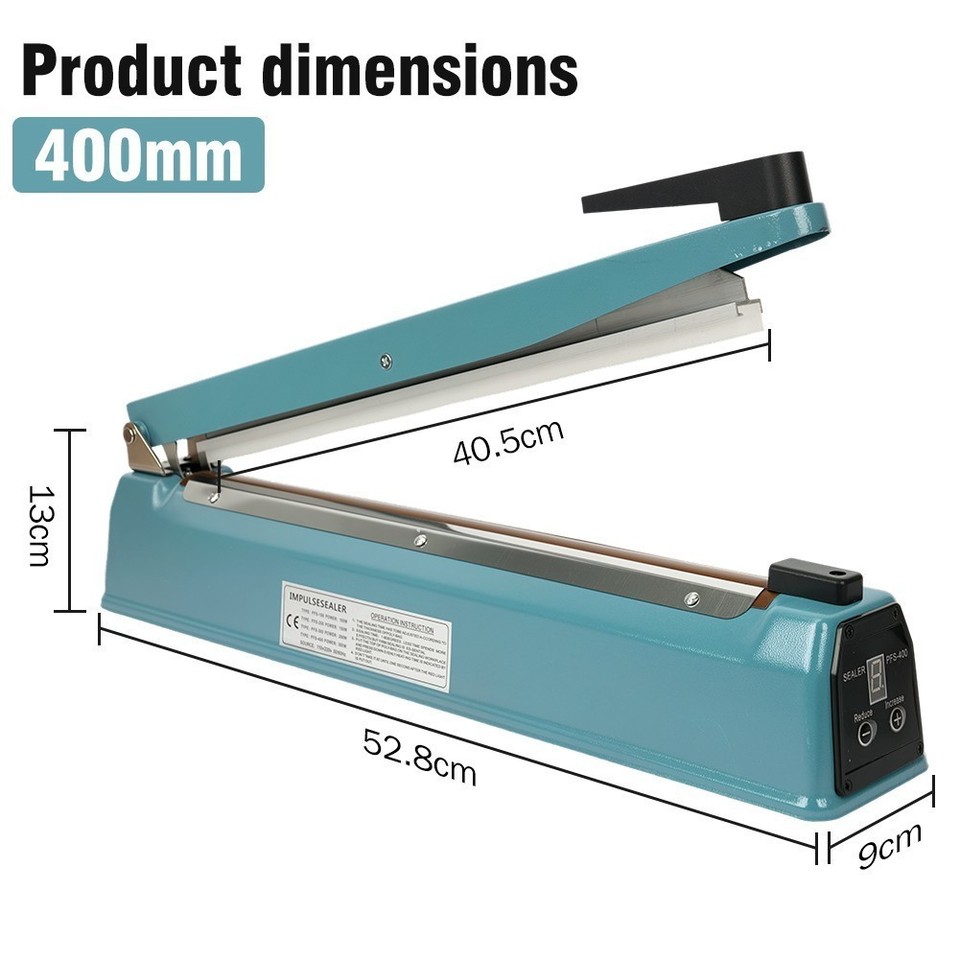 400mm Plastic Bag Sealing Machine Impulse Heat Sealer Poly Bag Sealing ...