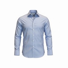 Charles Tyrwhitt Non Iron Dress Shirt Mens 16/36 French Cuff Blue