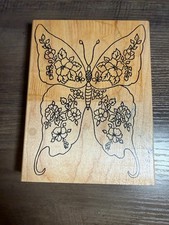 Me  Carrie Lou  Large Floral Butterfly Stamp  A8