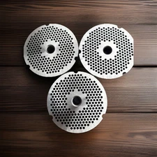 Kasco Never Sold - 3248 - Meat Grinder Plate 1/8 Lot Of 3 New Never Used