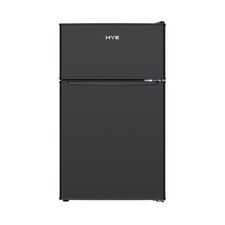 HYE 86L Under Counter Fridge Freezer, Freestanding, 49cm, Black - RF01UCFF85B13